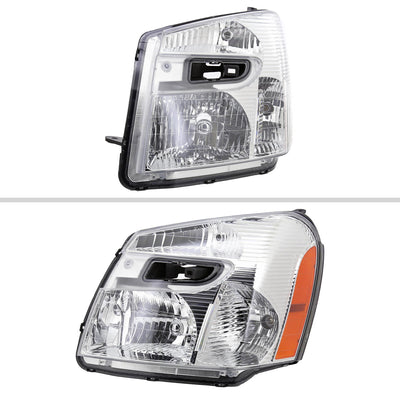 Spec-D 05-09 Chevy Equinox Headlights OEM Style Amber Reflector Chrome