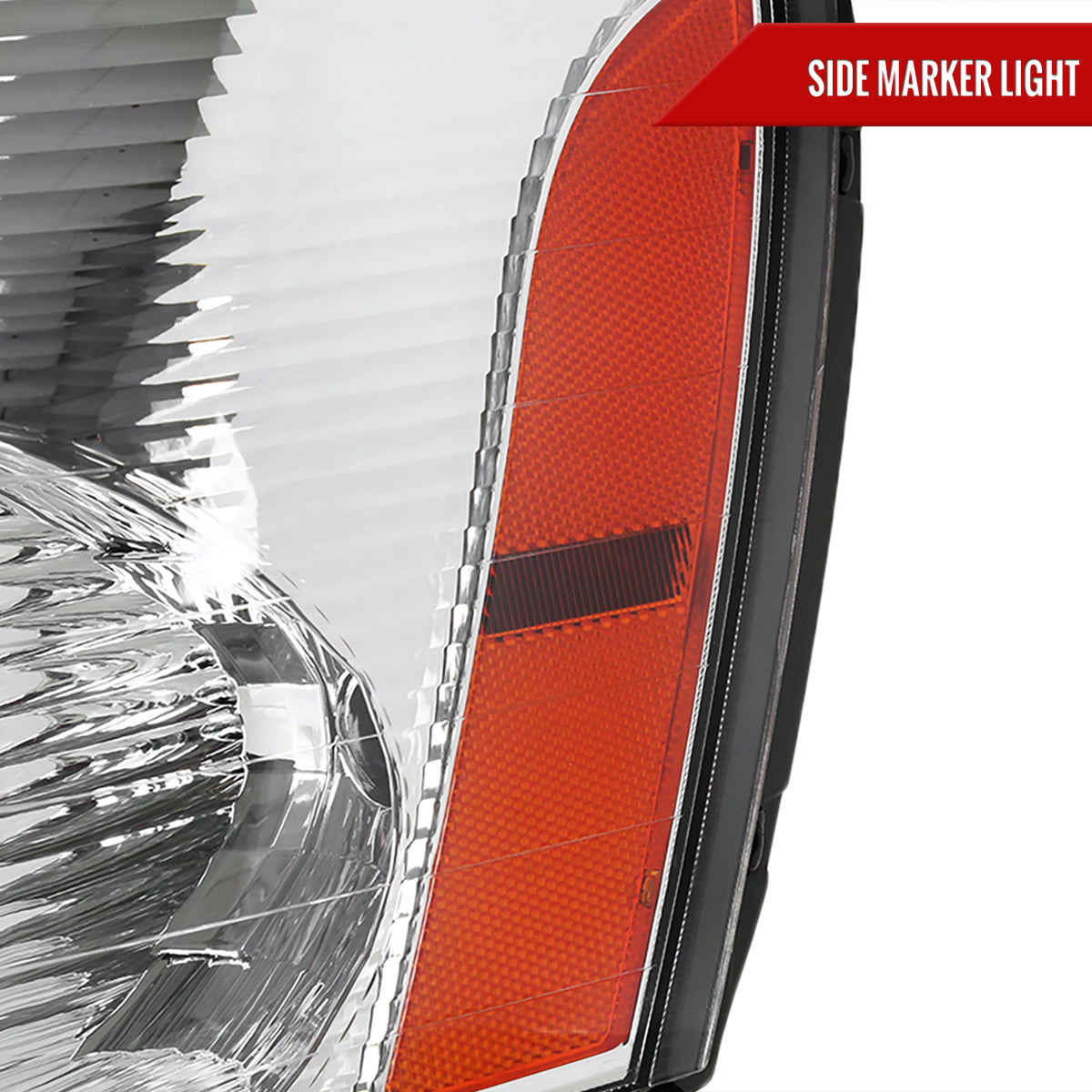 Spec-D 05-09 Chevy Equinox Headlights OEM Style Amber Reflector Chrome
