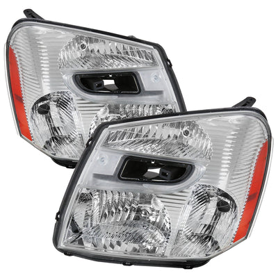 Spec-D 05-09 Chevy Equinox Headlights OEM Style Amber Reflector Chrome