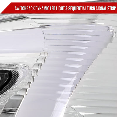 Spec-D 05-09 Equinox Headlights OEM Style Sequential LED Bar Chrome