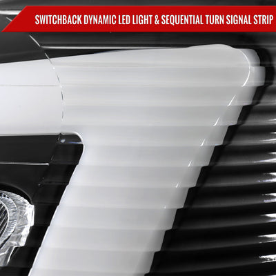 Spec-D 05-09 Equinox OEM Style with SEQ Bar Matte Headlights Black
