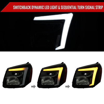 Spec-D 05-09 Equinox Headlights OEM Style Sequential Black/Smoked