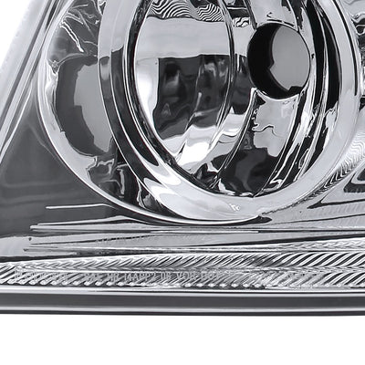 Spec-D 04-08 Ford F-150 Mark LT Headlights Dual Halo Projector Chrome