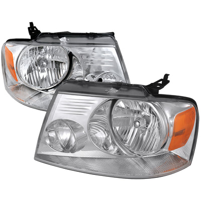 Spec-D 04-08 Ford F-150 Mark LT Headlights Dual Halo Projector Chrome