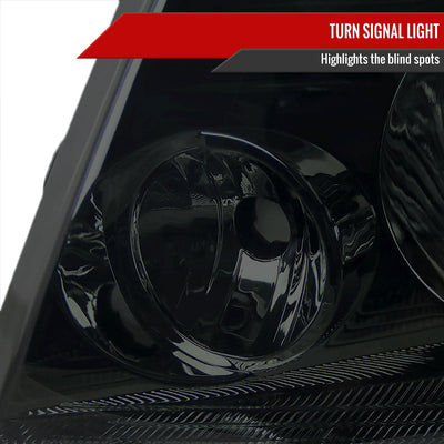 Spec-D 04-08 Ford F-150 Mark LT Headlights OEM Style Smoked/Amber
