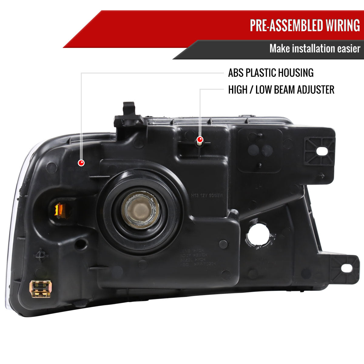 Spec-D 04-08 Ford F-150 Mark LT Headlights OEM Style Smoked/Amber