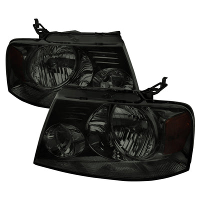 Spec-D 04-08 Ford F-150 Mark LT Headlights OEM Style Smoked/Amber