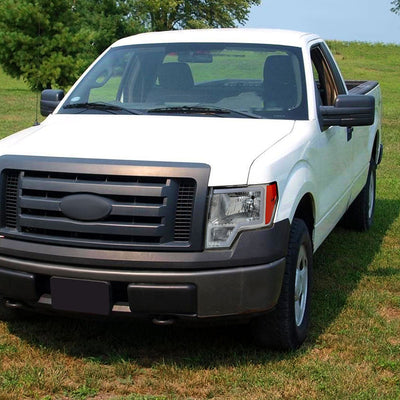 Spec-D 09-14 Ford F-150 LED Bar Headlights Amber Reflector Chrome