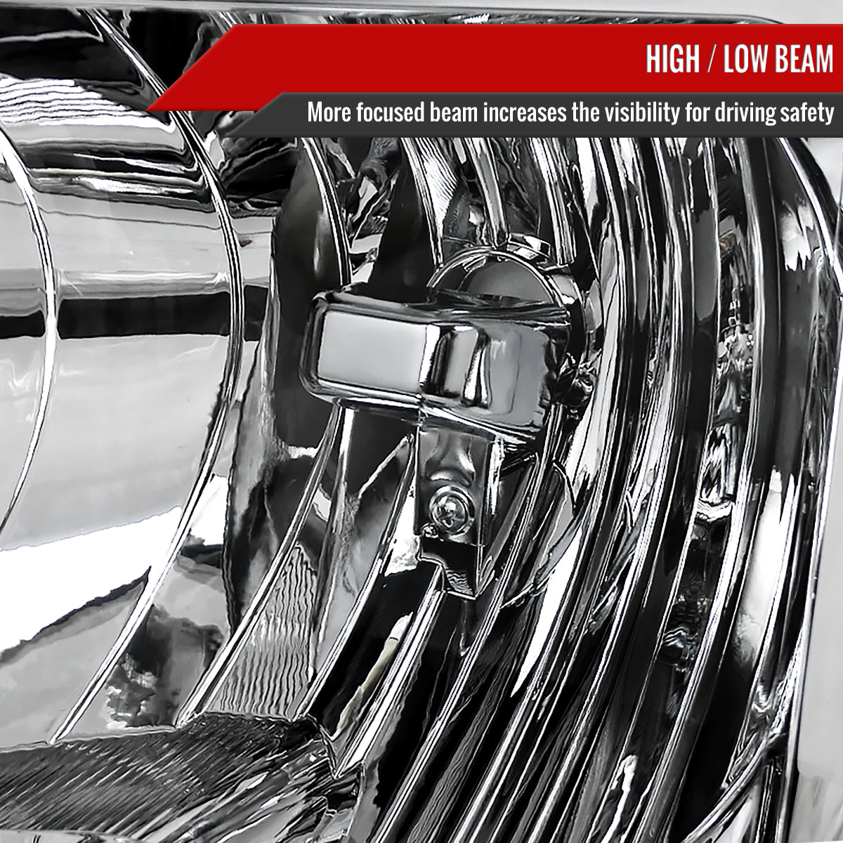 Spec-D 09-14 Ford F-150 OEM OEM Style Crystal Headlights Chrome