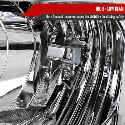 Spec-D 09-14 Ford F-150 OEM OEM Style Crystal Headlights Chrome