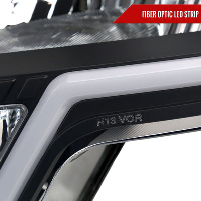 Spec-D 09-14 Ford F-150 Headlights LED Bar OEM Style Black