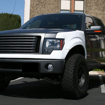 Spec-D 09-14 Ford F-150 Headlights OEM Style Matte Black/Clear
