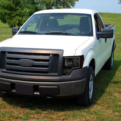 Spec-D 09-14 Ford F-150 Headlights OEM Style Amber Black/Smoked