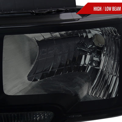 Spec-D 09-14 Ford F-150 Headlights OEM Style Black/Smoked Lens
