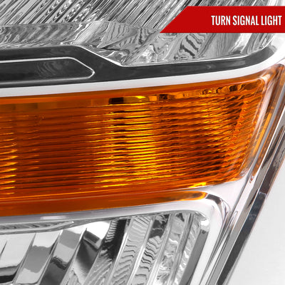 Spec-D 21-23 Ford F-150 Headlights OEM Style Chrome Halogen.