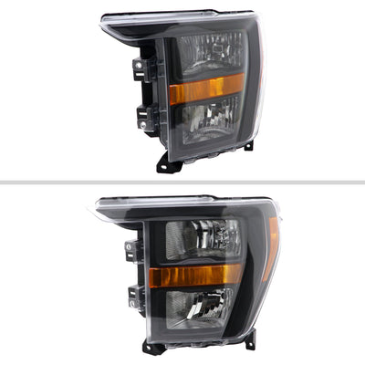 Spec-D 21-23 Ford F-150 Headlights OEM Style Halogen Black/Clear