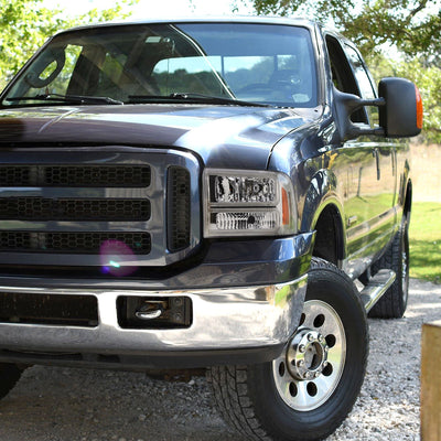Spec-D 05-07 Ford F-250 F-350 Headlights Projector Chrome/Clear G3