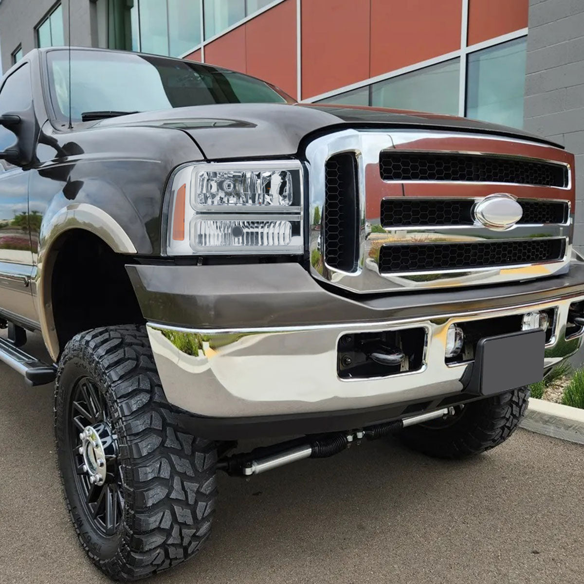 Spec-D 05-07 Ford F-250 F-350 Headlights Projector Chrome/Clear G3