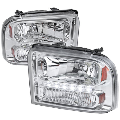 Spec-D 05-07 Ford F-250 F-350 Headlights Projector Chrome/Clear