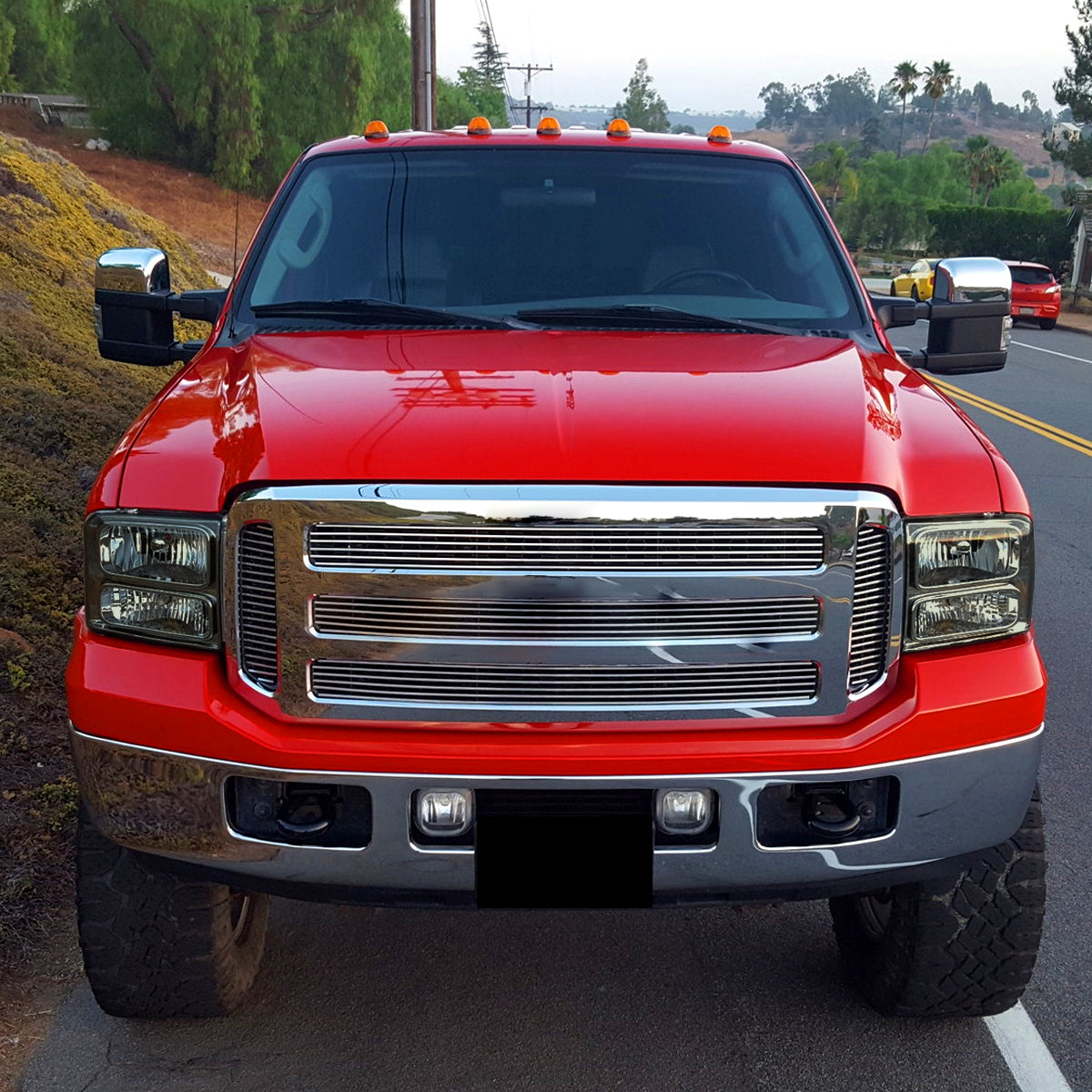 Spec-D 05-07 Ford F-250 Super Duty Headlights Smoked/Amber Reflector