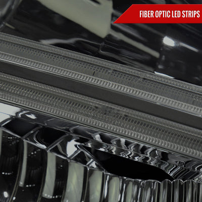 Spec-D 05-07 Ford F-250 F-350 Headlights Projector Jet Black/Smoked G3