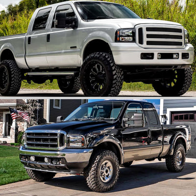 Spec-D 05-07 F250/F350/F450/F550/Excursion Headlights Matte Black