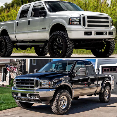 Spec-D 05-07 F250/F350/F450/F550/Excursion SMD LED Headlights Black