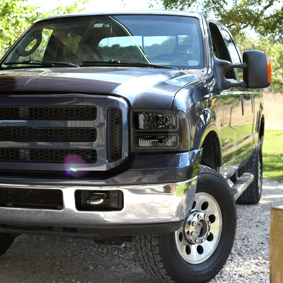 Spec-D 05-07 Ford F-250 F-350 Headlights Projector Smoked G3