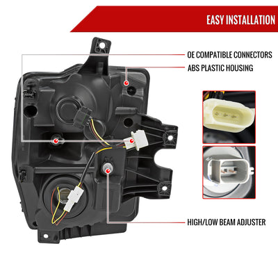 Spec-D 08-10 F250/F350/F450/F550 Super Duty SEQ OE Style Headlights
