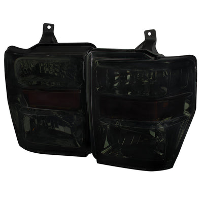 Spec-D 08-10 F-250/F-350/F-450 Super Duty OE Style /Smoked Headlights