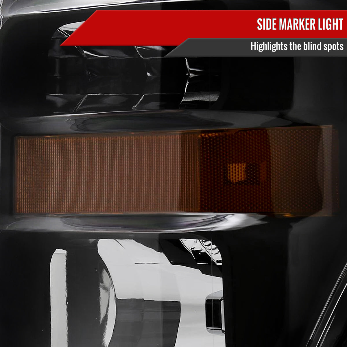 Spec-D 08-10 Ford F-250 F-350 F-450 F-550 Headlights Projector Black