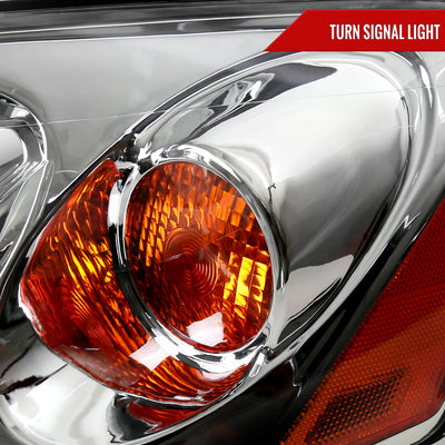 Spec-D 05-10 Pontiac G6 Headlights OEM Style Amber Reflectors Chrome