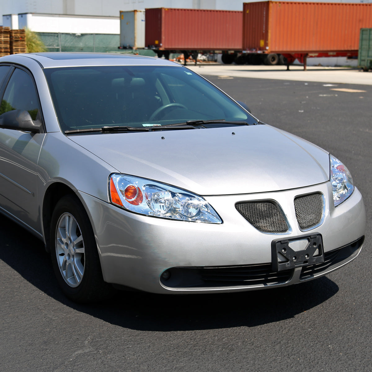 Spec-D 05-10 Pontiac G6 Headlights OEM Style Amber Reflectors Chrome