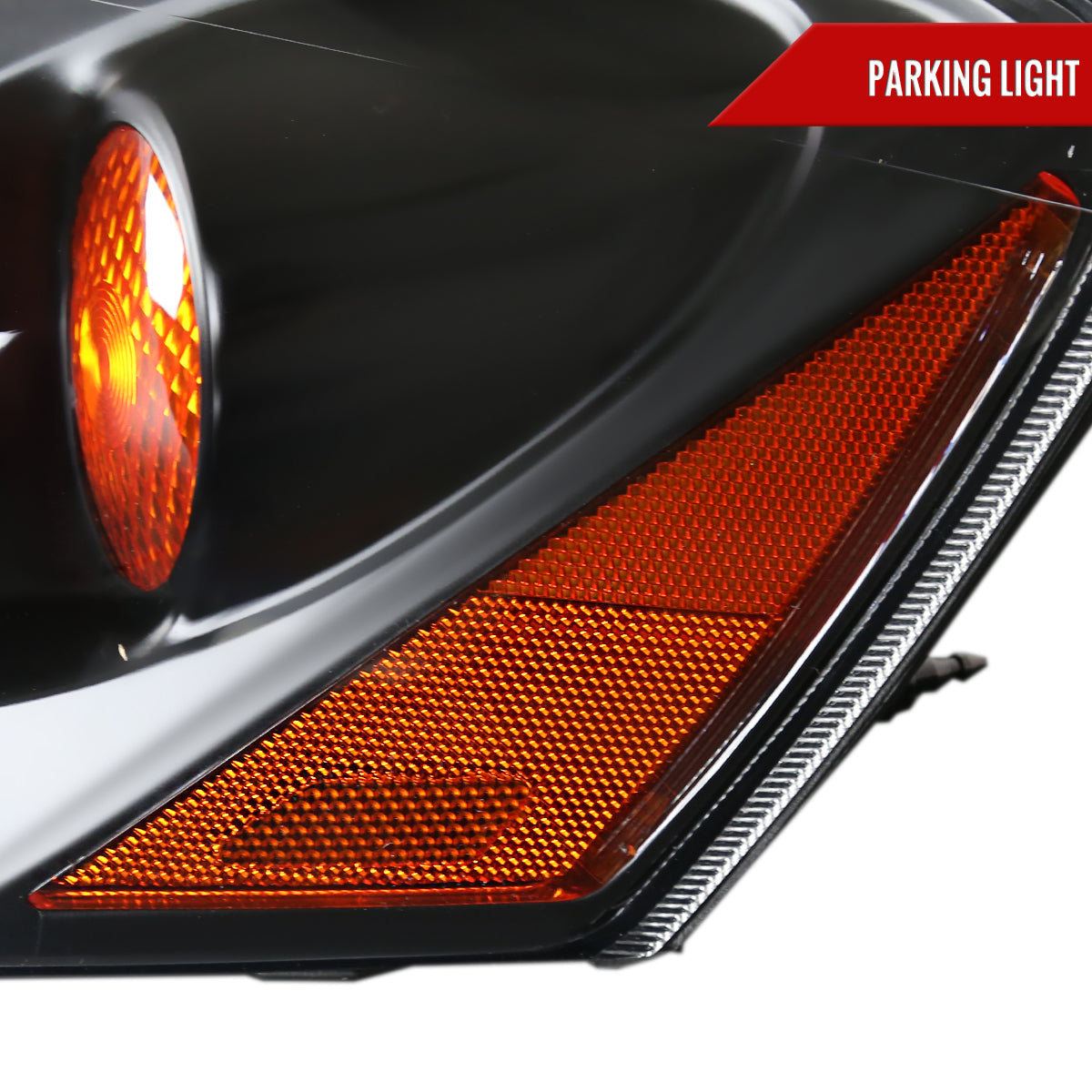 Spec-D 05-10 Pontiac G6 Headlights OEM Style Amber Reflectors Black