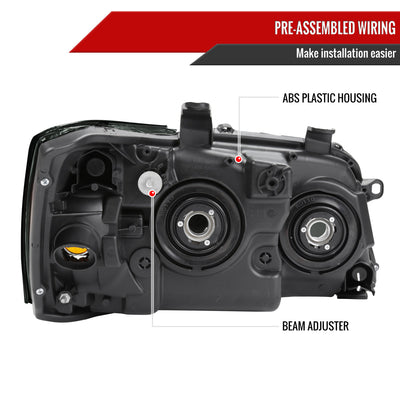 Spec-D 04-07 Toyota Highlander Headlights OEM Style Smoked