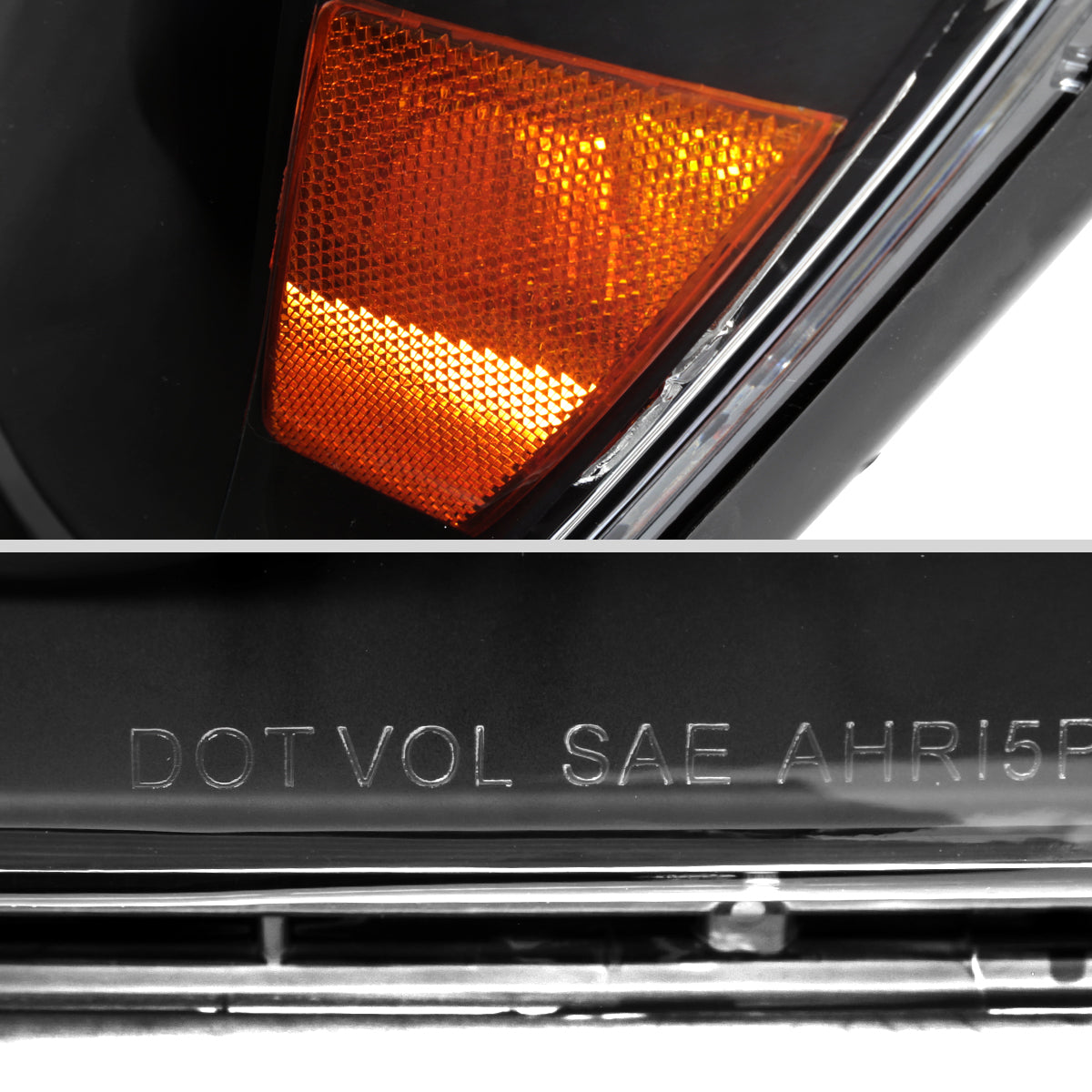 Spec-D 04-07 Toyota Highlander Headlights OEM Style Black/Clear
