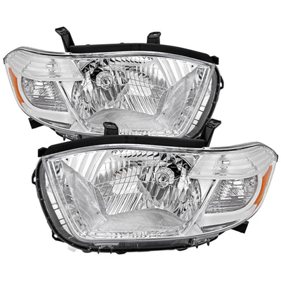 Spec-D 08-10 Highlander Headlights OEM Halogen Replacement Chrome
