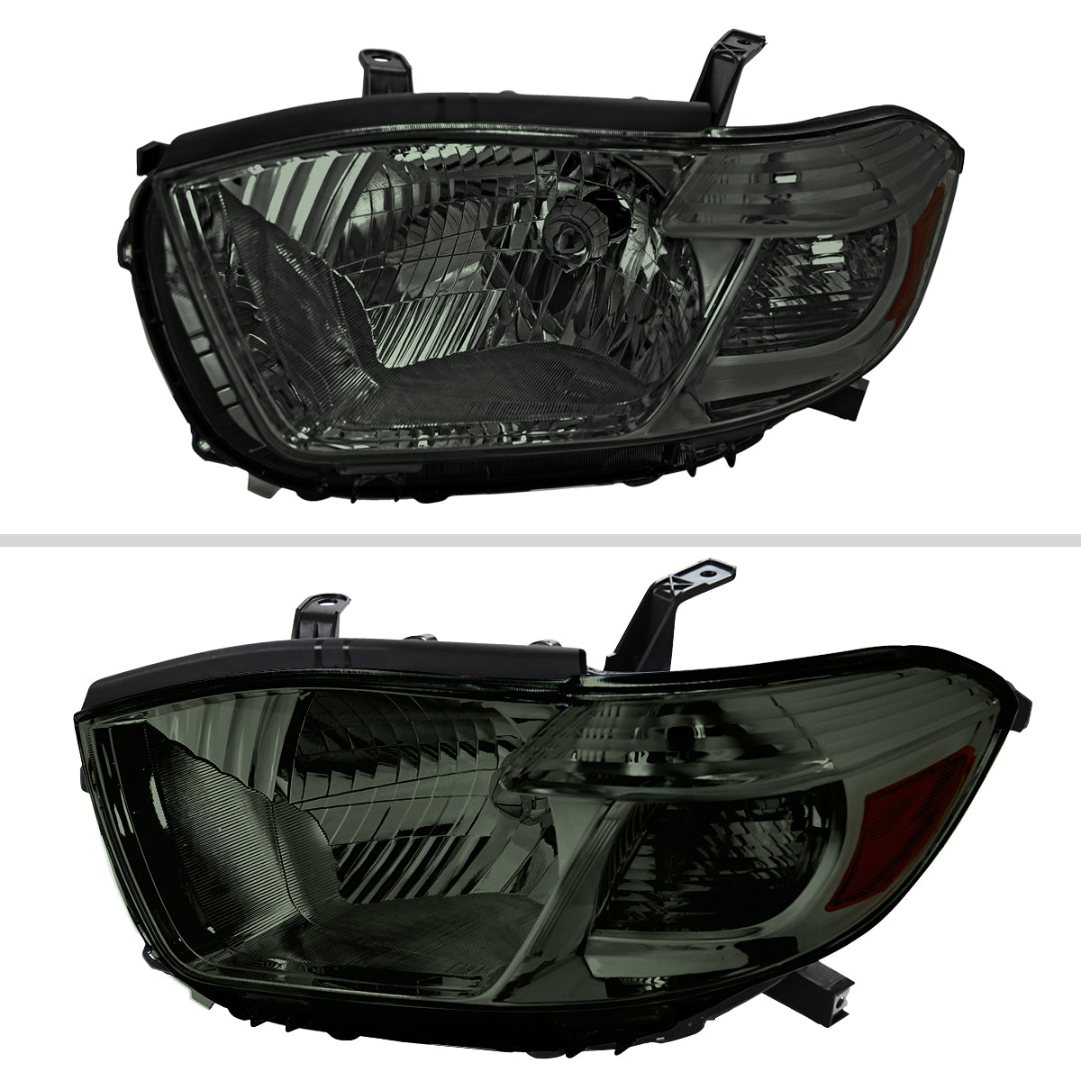 Spec-D 08-10 Highlander Headlights OEM Halogen Chrome/Smoked