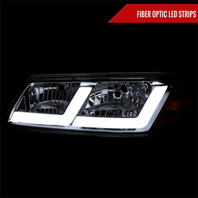 Spec-D 00-05 Chevy Impala Headlights LED Bar OEM Style Chrome