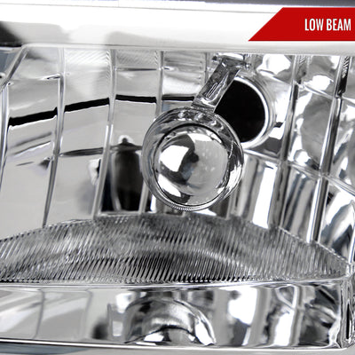 Spec-D 00-05 Chevy Impala Headlights LED Bar OEM Style Chrome