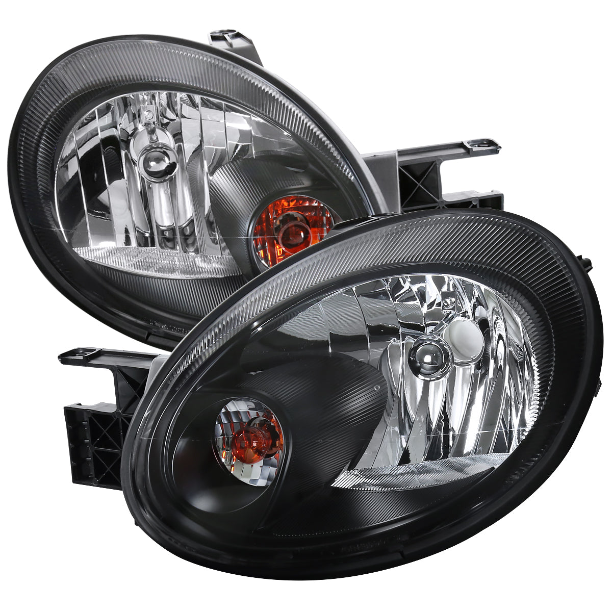 Spec-D 03-05 Dodge Neon Headlights OEM Style Matte Black/Clear