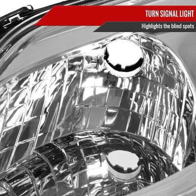 Spec-D 06-09 Prius Headlights OEM Style Amber Reflector Chrome