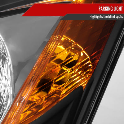 Spec-D 06-09 Prius OE Style with Amber Reflector Headlights Black