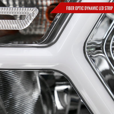 Spec-D 19-24 Ram 1500 Animated LED Bar Headlights OEM Style Chrome