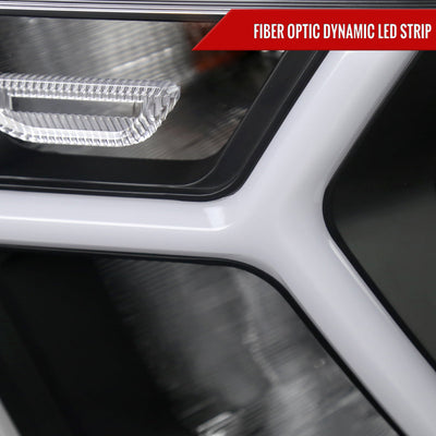 Spec-D 19-24 Ram 1500 Headlights Animated LED Bar OEM Style Black