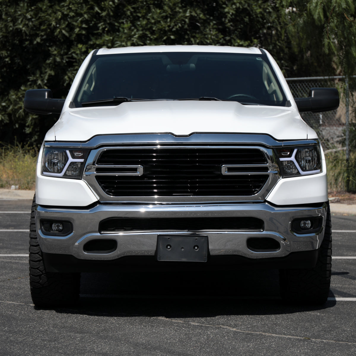 Spec-D 19-24 Ram 1500 Headlights Animated LED Bar OEM Style Black