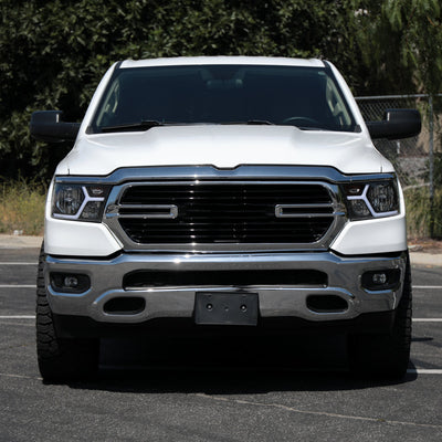Spec-D 19-24 Ram 1500 Headlights Animated LED Bar OEM Style Black