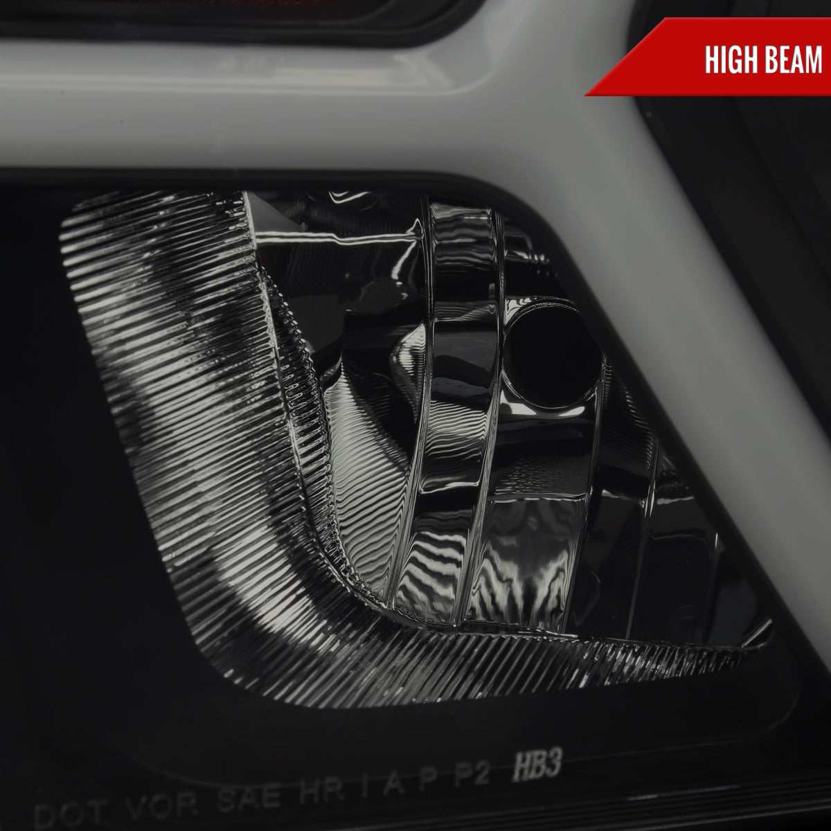 Spec-D 19-24 Ram 1500 Headlights Animated LED Bar Smoked.