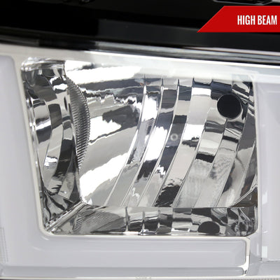 Spec-D 19-24 Ram 2500 3500 4500 5500 LED Bar Headlights Chrome