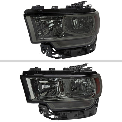 Spec-D 19-24 Ram 2500-5500 Headlights Factory Style Chrome/Smoked